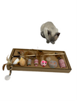 Set of toys made of natural materials