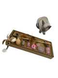 Set of toys made of natural materials